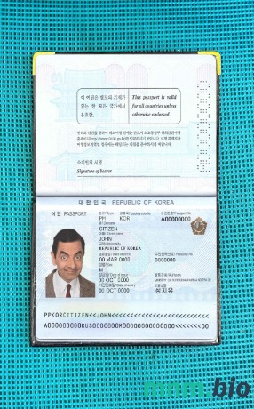 Korea Południowa zdjęcie do paszportu pliki PSD, skan i fotografowany obraz
